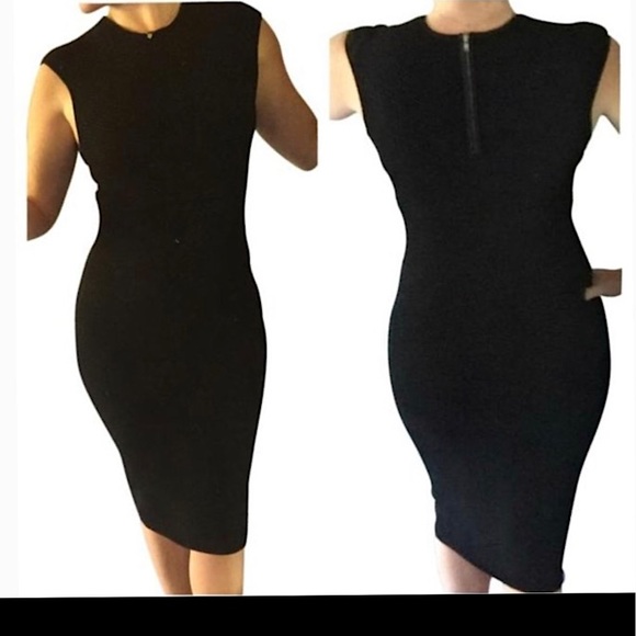 Torn By Ronny Kobo Black Knit Ribbed Dress Sz small - Picture 2 of 5